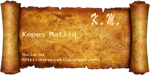 Kepes Matild névjegykártya